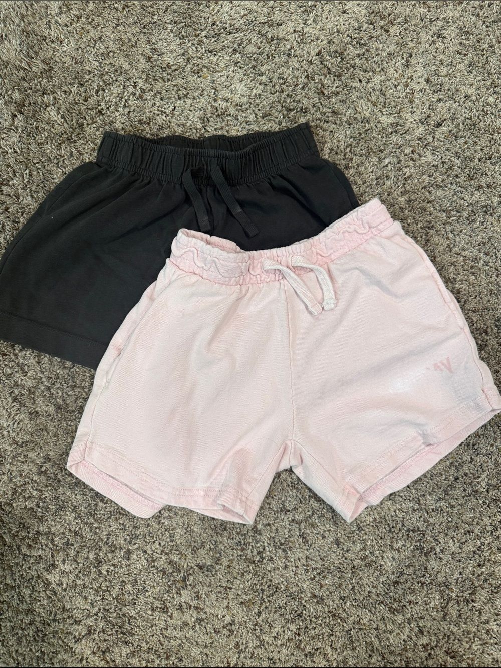 Zara Kids Shorts Bundle Size 11-12 Grey Pink Awesome Summer Drawstring Knit 2pk